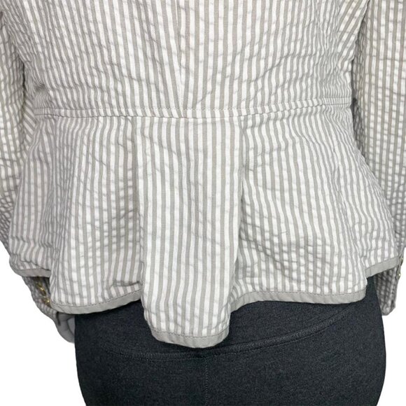 SANDRO Seersucker Striped Blazer - Picture 5 of 7